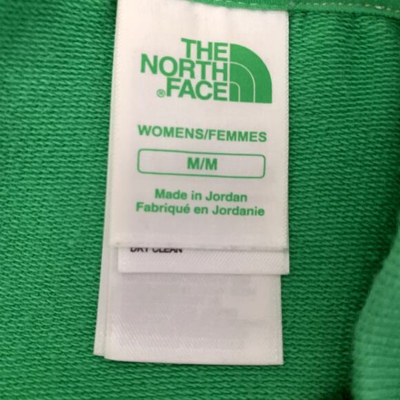 North Face Green Hoodie Pullover Sweatshirt Shawl Neck M Medium Kangaroo Pocket - Picture 7 of 10